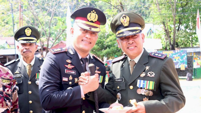 Perkuat Sinergitas, Kapolres Wajo Hadiri Peringatan HUT ke-77 TNI