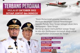 Penerbangan Toraja - Balikpapan Dimulai 7 Oktober 2022