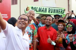 Wali Kota Makassar Bersama Ganjar Pranowo Semangati Ratusan Pelari Friendship Run