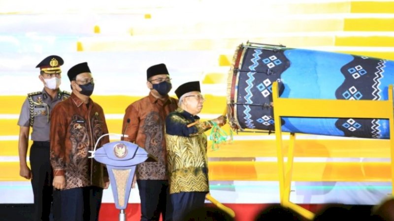 Pembukaan Musabaqah Tilawatil Qur'an (MTQ) Nasional XXIX 2022 di Astaka Utama Kiram Park, Kabupaten Banjar, Kalimantan Selatan, Rabu (12/10/2022) malam. (Foto: Kemenag RI)