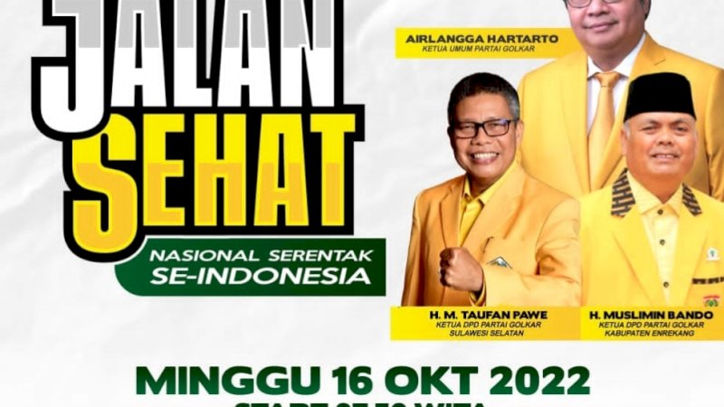 Golkar Enrekang Siapkan Hadiah Motor di Jalan Sehat HUT ke-58