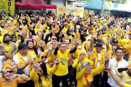 Jalan Sehat HUT Golkar Berlangsung Meriah di Sulsel 