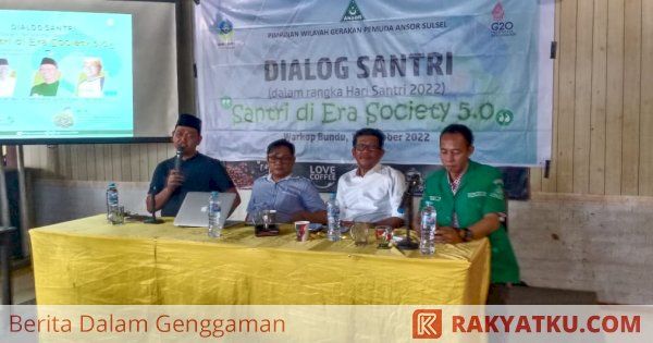 Peringati Hari Santri, PW Ansor Sulsel Gelar Dialog dengan Tema "Santri Era Society 5.0"