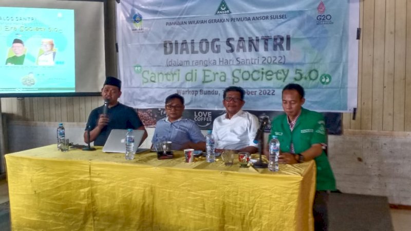 Peringati Hari Santri, PW Ansor Sulsel Gelar Dialog dengan Tema "Santri Era Society 5.0"