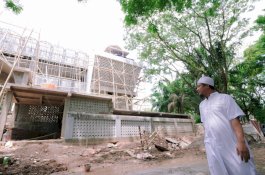Progres Pembangunan Masjid Nurul Amir Kawasan Kantor Gubernur Sulsel Sudah 50 Persen