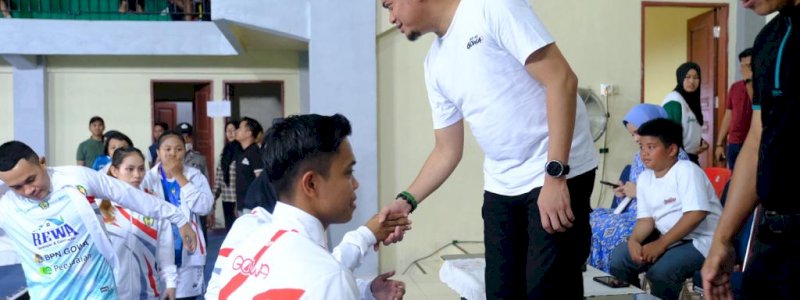 Cara Adnan Purichta Support&nbsp;Atlet Gowa di Pertandingan Porprov Sulsel