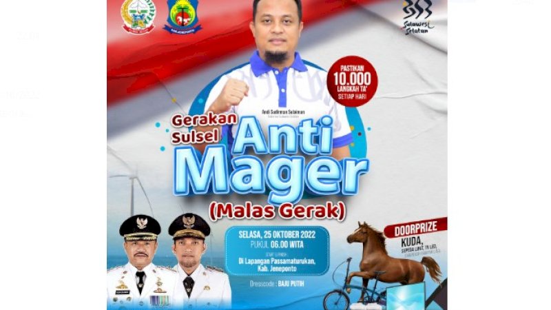 Sulsel Anti Mager di Jeneponto Berhadiah Kuda, TV dan Sepeda