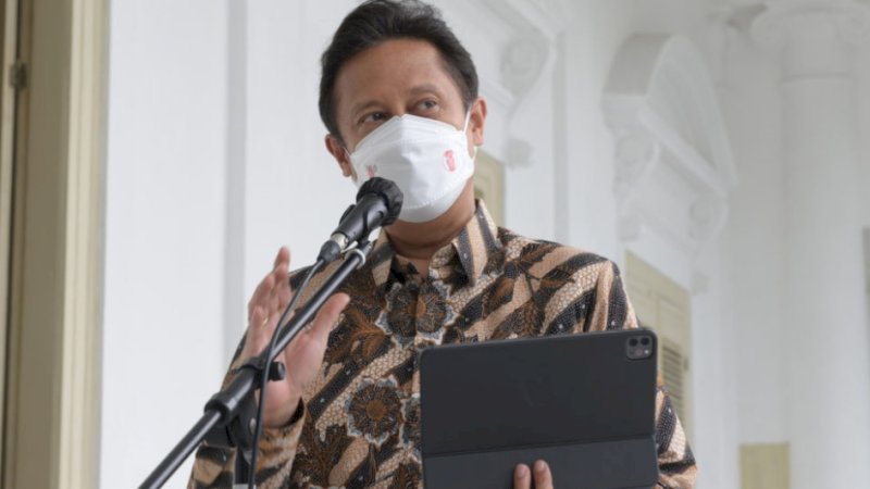 Menkes Budi Gunadi Sadikin memberikan keterangan pers usai mengikuti rapat yang dipimpin oleh Presiden Jokowi, di Istana Kepresidenan Bogor, Jabar, Senin (24/10/2022). (Foto: Humas Setkab/Oji)