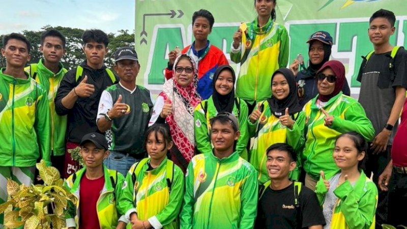 Kontingen Kabupaten Sidrap yang berlaga pada Pekan Olahraga Provinsi (Porprov) XVII Sulawesi Selatan (Sulsel).