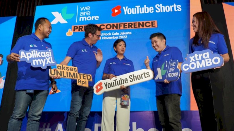 Peluncuran layanan Unlimited YouTube Shorts dengan harga Rp1 di Jakarta, Selasa (1/11/2022). (Foto: XL Axiata)