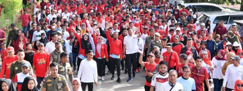 Gubernur Sulsel dan Bupati Gowa Lepas 10.000 Peserta Anti Mager di Malino