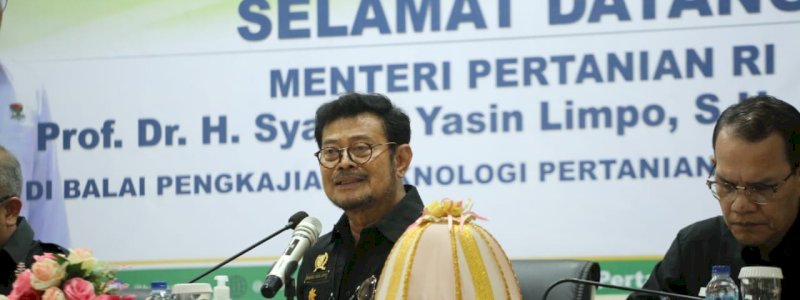 Mentan SYL Dorong Peran BPTP Tingkatkan Produksi dan Kesejahteraan Petani