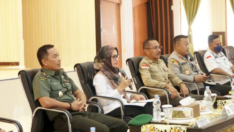 "Rapat Pemantauan Pilkades Serentak 2022 Kabupaten Luwu Utara yang digelar secara virtual, Rabu (28/9/2022), di Aula La Galigo