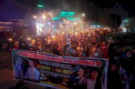 Bupati Lutra Lepas Pawai Obor Malam Tahun Baru Islam