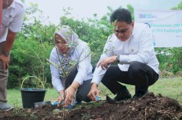 PLN-Pemda Barru Tanam 200 Bibit Pohon di Padangloang