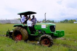 Bupati Barru Pakai Traktor Ikut Bajak Sawah Bersama Warga Balusu