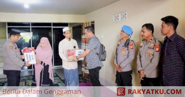 Jumat Berkah, Polres Wajo Serahkan Paket Sembako ke Panti Asuhan