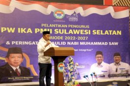 Hadiri Pelantikan IKA PMII Sulsel, Danny Pomanto Ajak Suksekan Program Pemkot Makassar