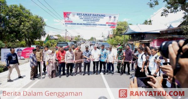 Gubernur Sulsel Resmikan Ruas Pinrang - Rappang Sepanjang 3,3 Km