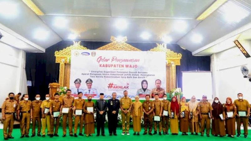 Gelar Pengawasan Daerah Lingkup Pemerintahan Kabupaten (Pemkab) Wajo Tahun 2022 yang digelar Inspektorat Daerah Wajo di Gedung Assa'adah, Sengkang, Senin (14/11/2022).