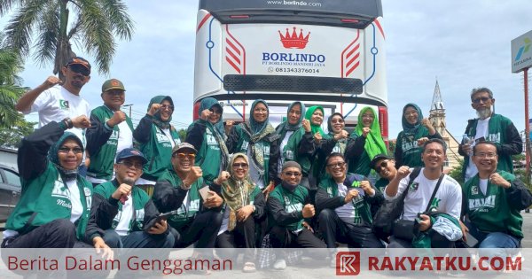 Delegasi Majelis Daerah KAHMI Makassar Ramai-ranai Naik Bus Hadiri MUNAS di Palu