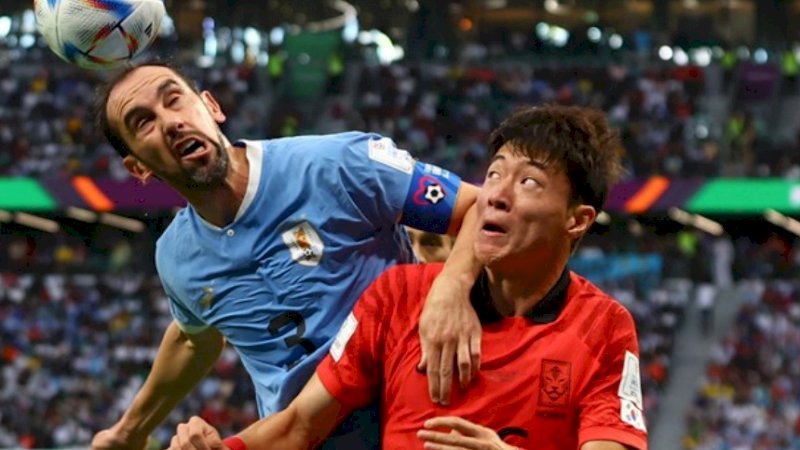 Laga Uruguay vs Korea Selatan digelar di Stadion Education City, Ar Rayyan, Qatar, Kamis (24/11/2022) malam WITA. (foto: Sky News)