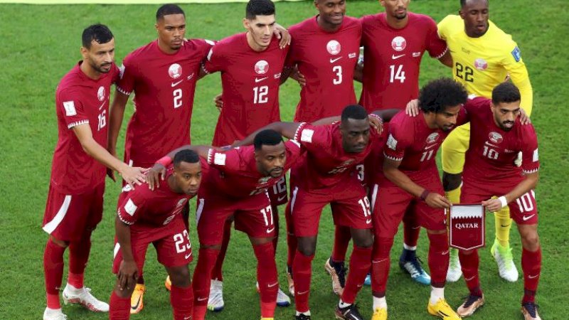 Tim nasional (Timnas) Qatar pada Piala Dunia 2022. (Foto: Twitter FIFA World Cup)