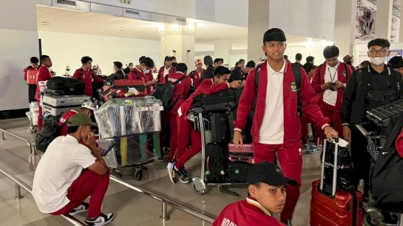 Tim nasional (Timnas) Indonesia U-20 kembali ke tanah air, Jumat (25/11/2022) malam. (Foto: PSSI)