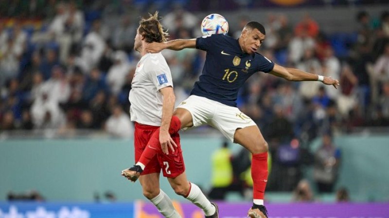 Prancis vs Denmark 0-0 di babak pertama (Getty Images/Clive Mason)
