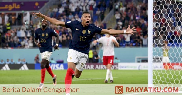 Hasil Piala Dunia: Dua Gol Mbappe Pastikan Prancis Menang Dari Denmark