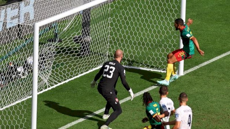 Kamerun unggul lebih dulu atas Serbia. Foto: Getty Images/Robbie Jay Barratt - AMA