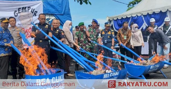 Bea Cukai Parepare Musnahkan Jutaan Batang Rokok Ilegal Bernilai Miliaran