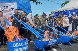 Bea Cukai Parepare Musnahkan Jutaan Batang Rokok Ilegal Bernilai Miliaran