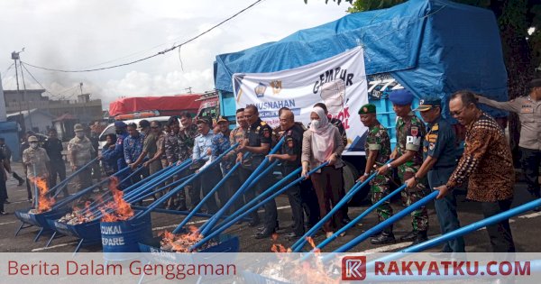 1,3 Juta Batang Rokok Ilegal Dimusnahkan Bea Cukai Parepare