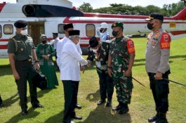 Bupati Wajo Jemput Wapres Ma'ruf Amin di Stadion Andi Ninnong Menuju Lokasi Muktamar As'adiyah XV