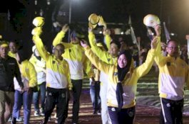 Bupati Luwu Utara Pimpin Langsung Defile Atlet di Porprov 2022