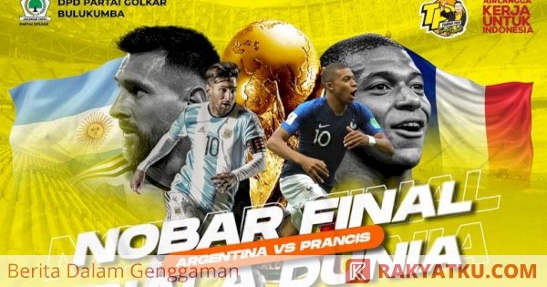 Final Piala Dunia Argentina Vs Prancis, Taufan Pawe Ajak Simpatisan Golkar Nobar di Bulukumba