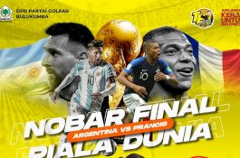 Final Piala Dunia Argentina Vs Prancis, Taufan Pawe Ajak Simpatisan Golkar Nobar di Bulukumba