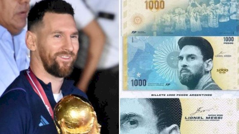 Lionel Messi dikabarkan masuk daftar pertimbangan ikon mata uang Argentina. (Foto: Twitter SPORTbible)