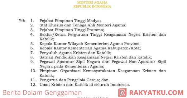 Menag Terbitkan Ketentuan Perayaan Natal 2022, Ini Isi Lengkapnya