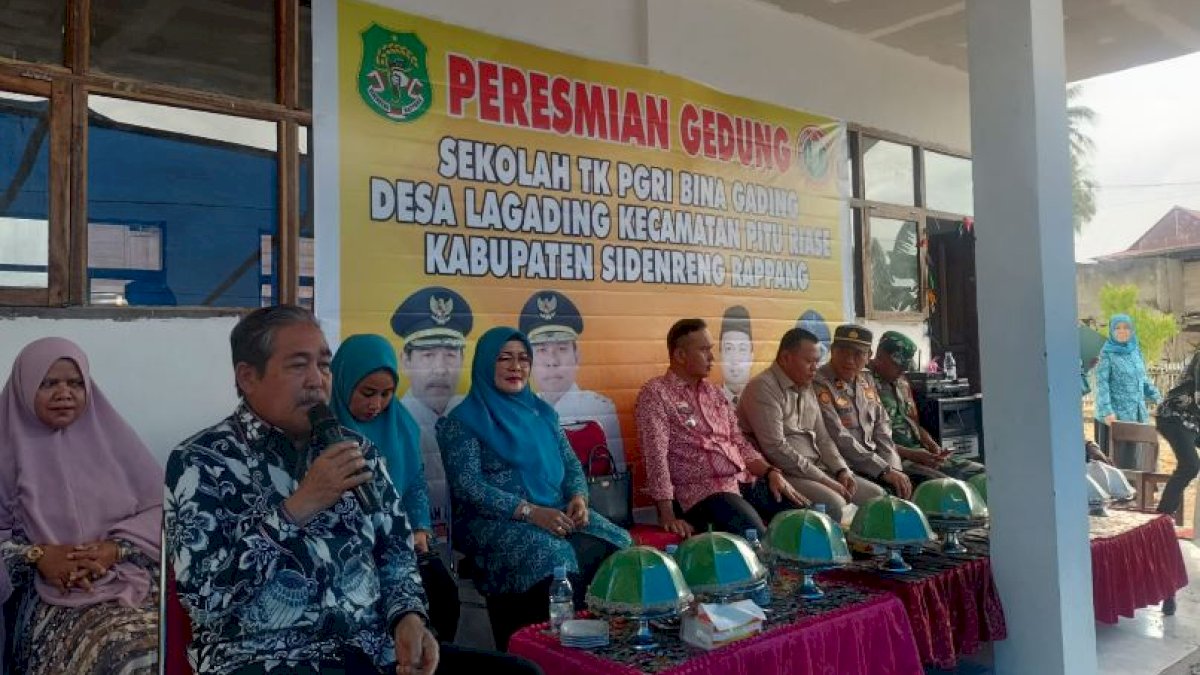 Bupati Sidrap Resmikan TK PGRI Desa Lagading