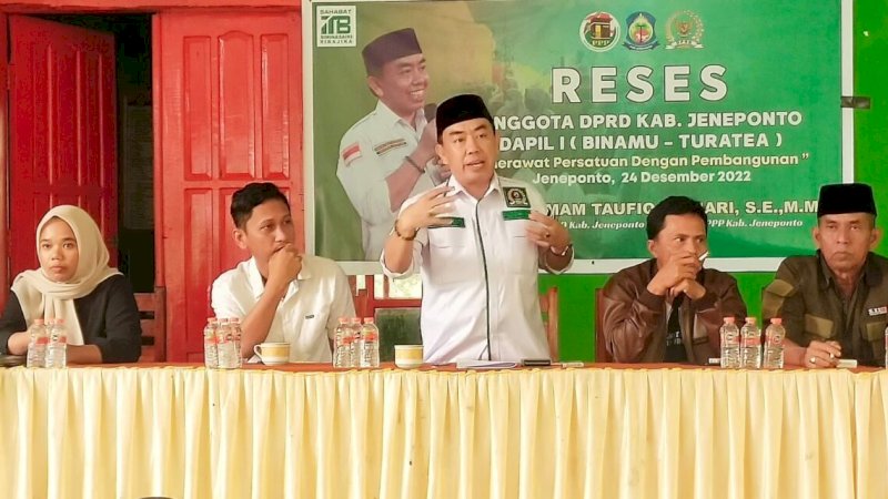 Tampung Usulan Masyarakat, Wakil Ketua I DPRD Jeneponto Silaturahmi di Desa Jombe