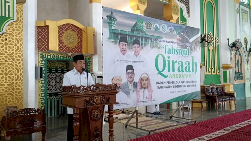 Tingkatkan Kompetensi Imam dan Petugas Syara', Bupati Sidrap Buka Tahsinul Qiraah Angkatan I