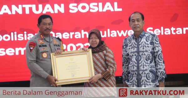 Polda Sulsel Dapat Penghargaan dari Mensos RI