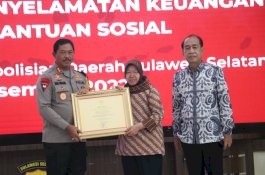 Polda Sulsel Dapat Penghargaan dari Mensos RI
