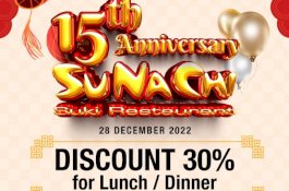 Sambut Anniversary ke-15 Sunachi Claro Beri Diskon Hingga 30 Persen