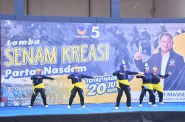NasDem Sulsel Sosialisasi Nomor Urut 5 lewat Lomba Senam
