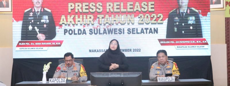 Tahun 2022, Polda Sulsel Rampungkan 14.935 Kasus Pidana 