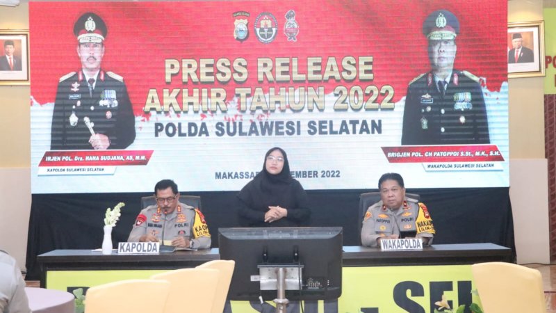 Tahun 2022, Polda Sulsel Rampungkan 14.935 Kasus Pidana 