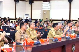 Rakor BNPB, Bupati Paparkan Perkembangan Bencana Hidrometeorologi di Wajo